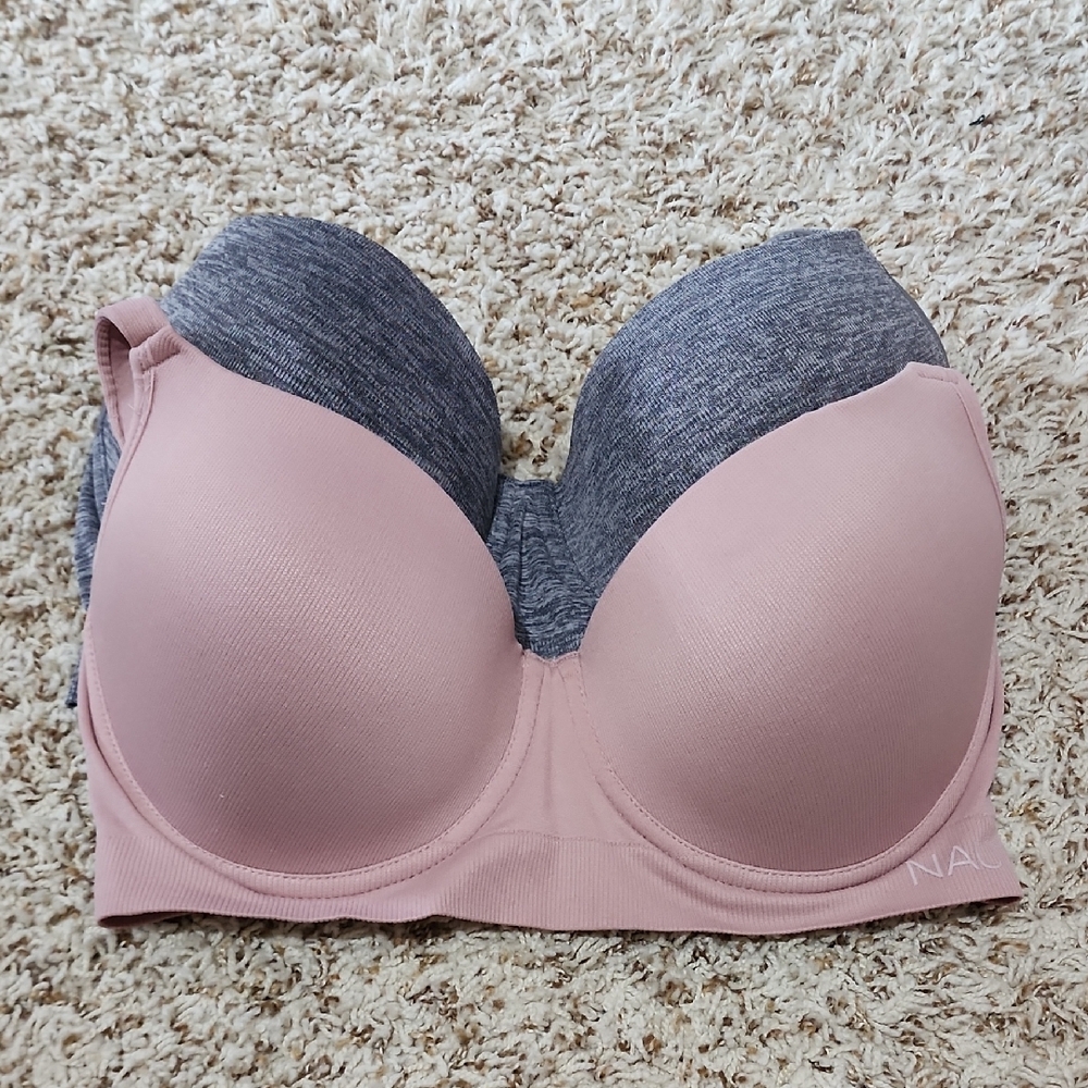 Nautica Pink and Gray Bra Set of 2 - New without Tags 38 C
